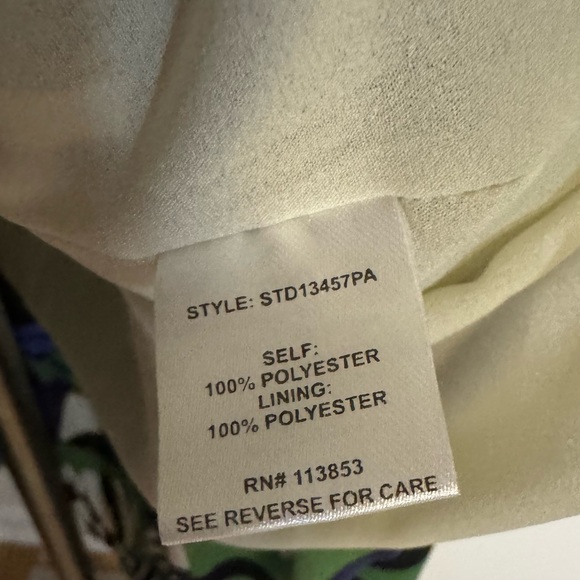 Sugarlips Xandria Geometric Smocked One Shoulder Tiered Maxi Dress Blue Green S - Picture 8 of 10